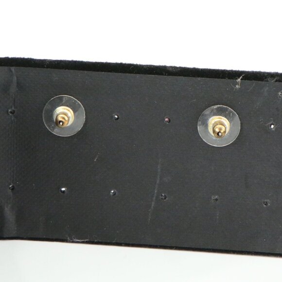 Betsey Johnson Black Puff Heart Pink Wrapped Rhinestone Hoop Earrings - Picture 4 of 6